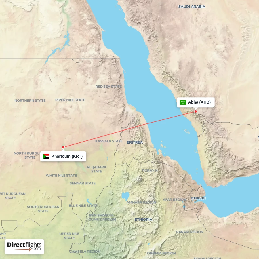 KRT - AHB route map