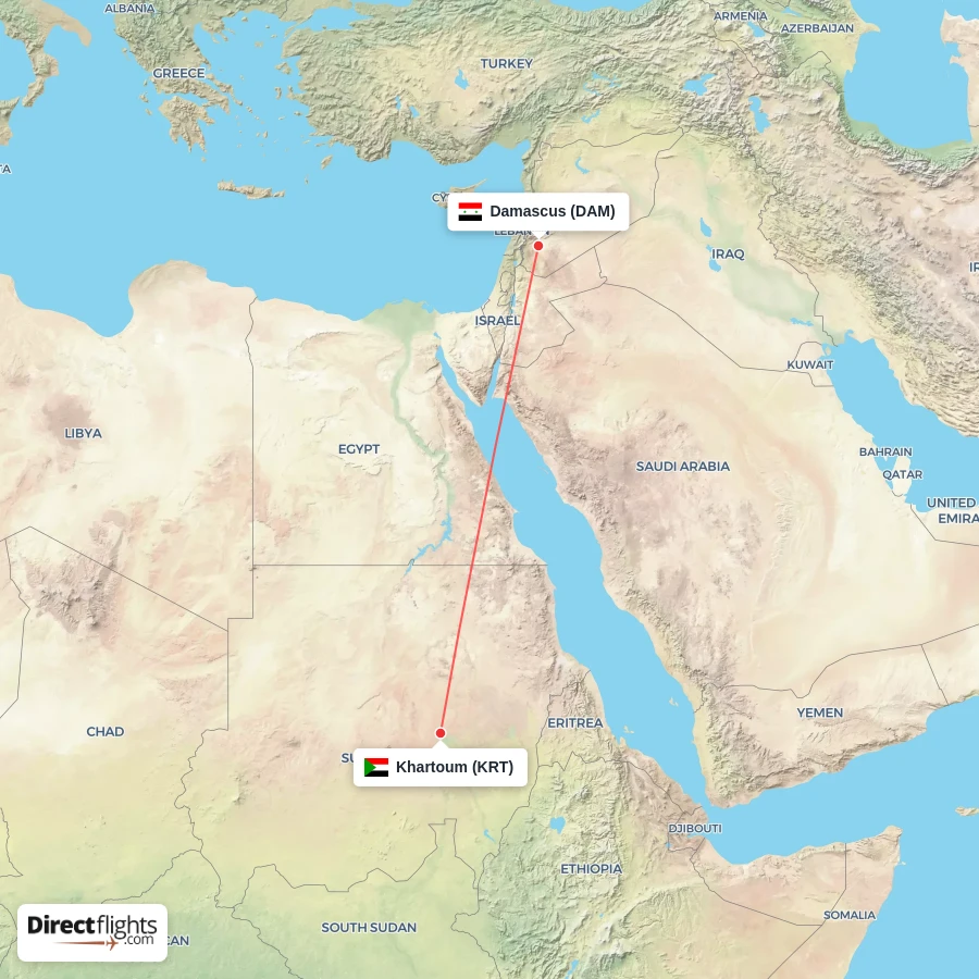 KRT - DAM route map