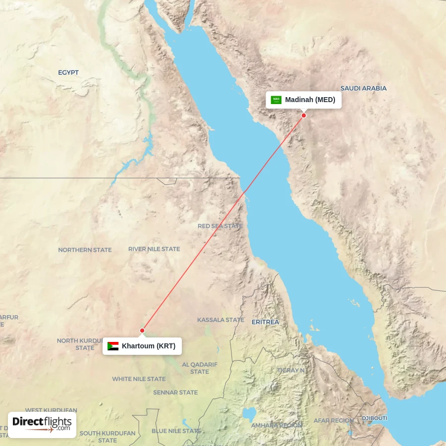 KRT - MED route map