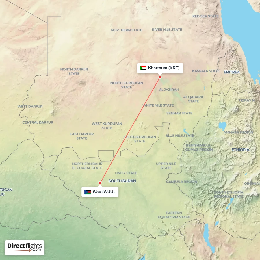 KRT - WUU route map