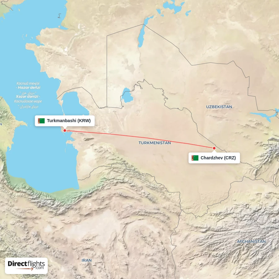 KRW - CRZ route map