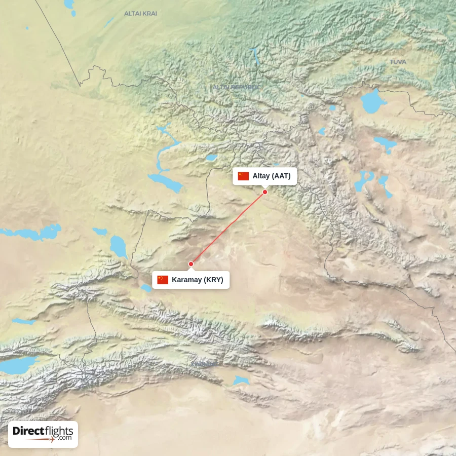 KRY - AAT route map