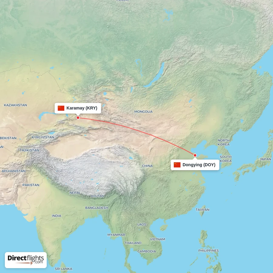 KRY - DOY route map