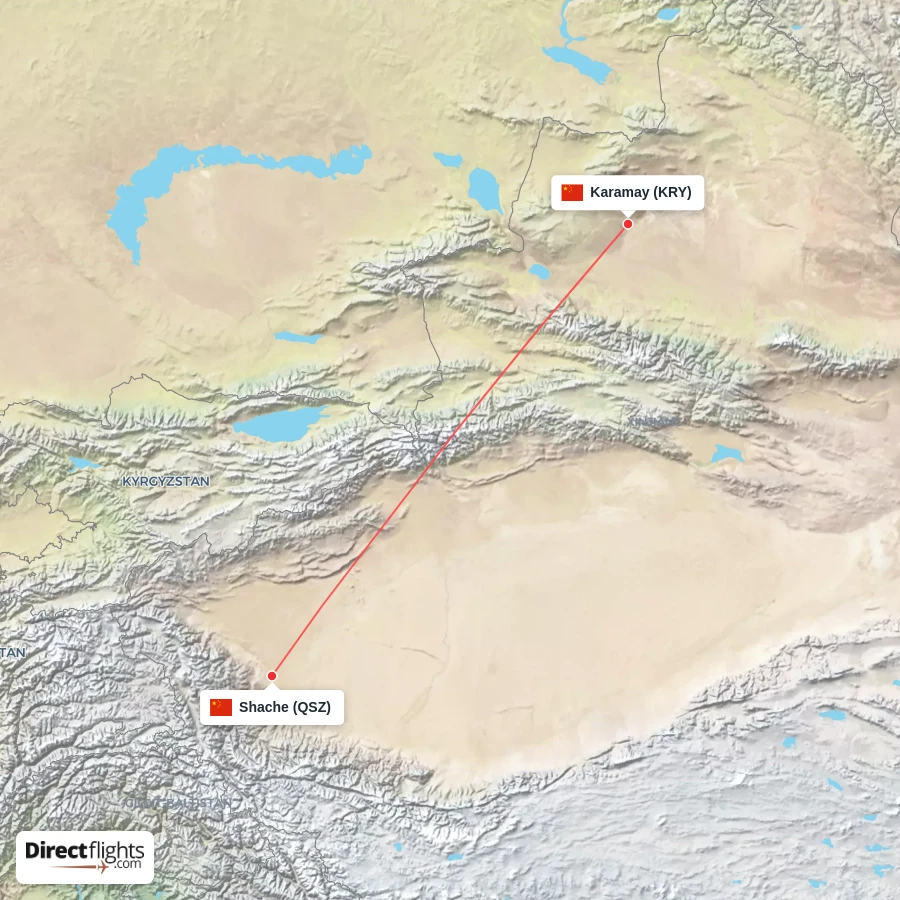 KRY - QSZ route map