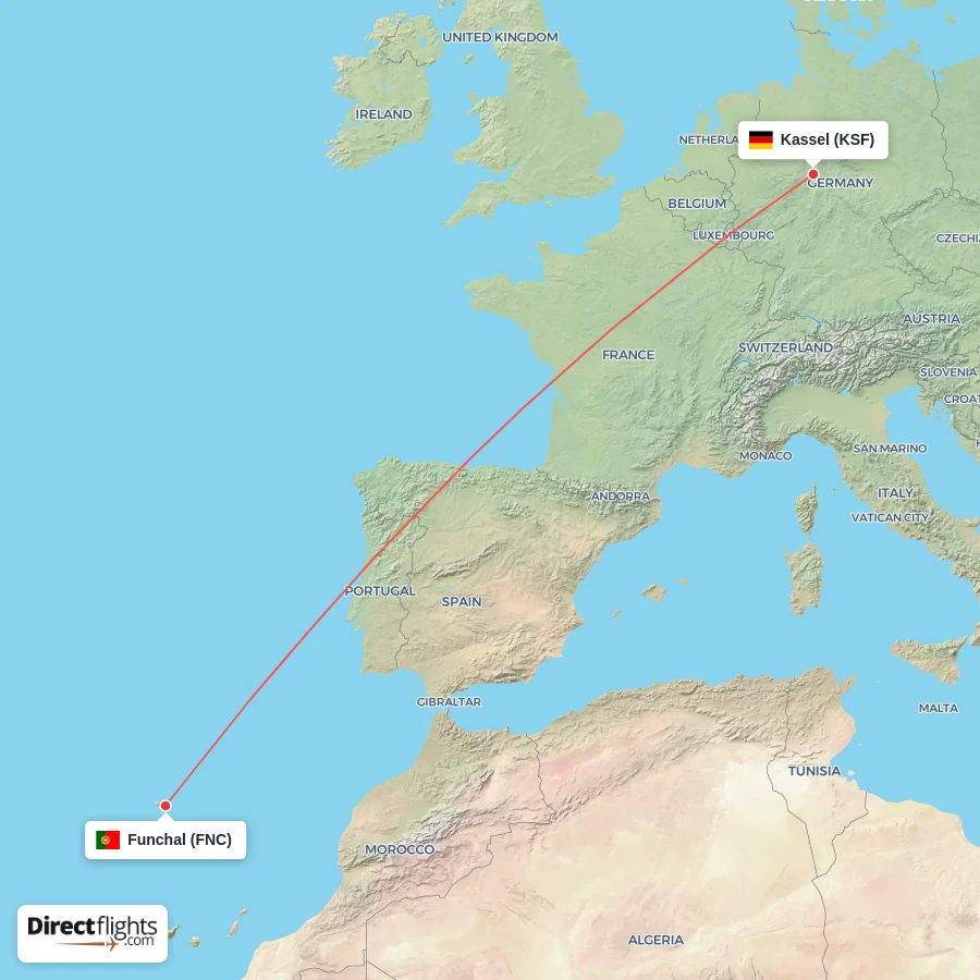 KSF - FNC route map