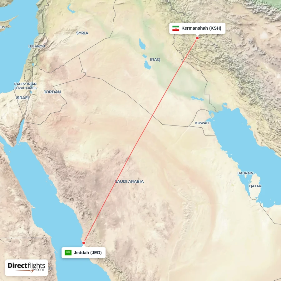 KSH - JED route map