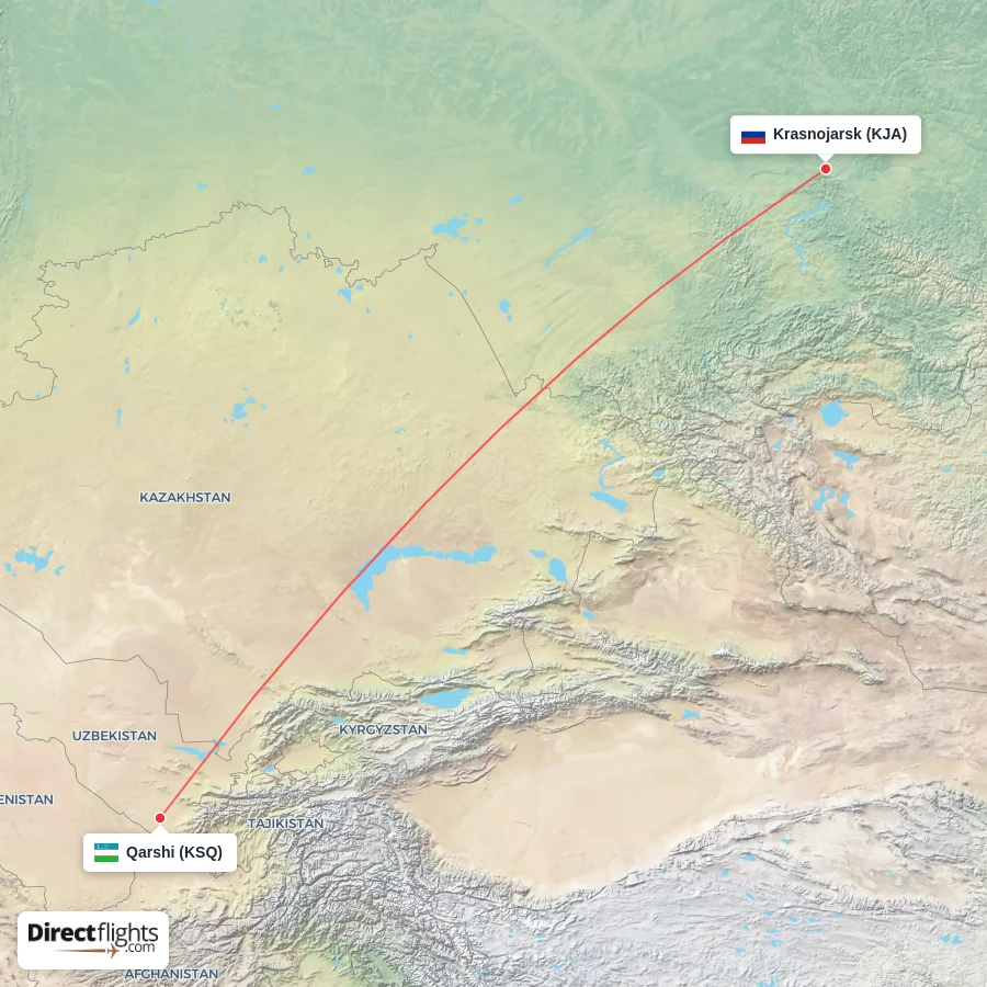 KSQ - KJA route map