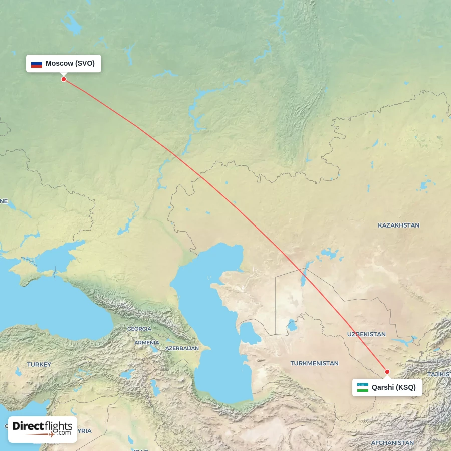 KSQ - SVO route map