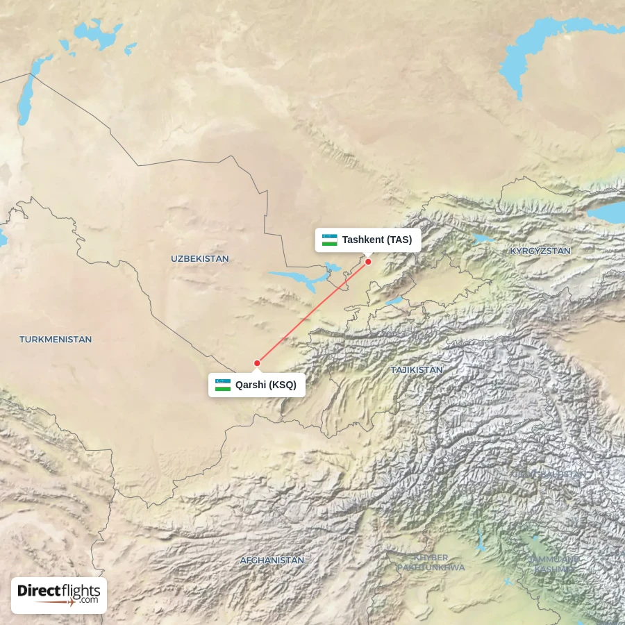 KSQ - TAS route map
