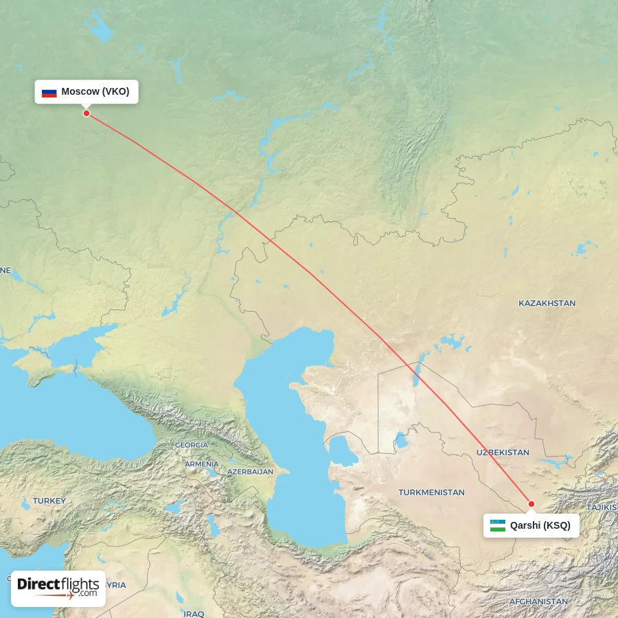 KSQ - VKO route map