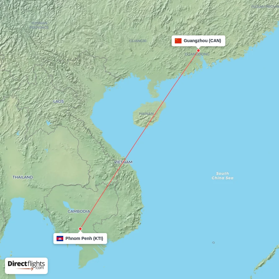 KTI - CAN route map