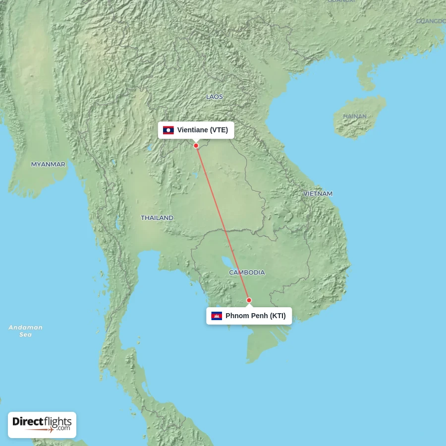 KTI - VTE route map