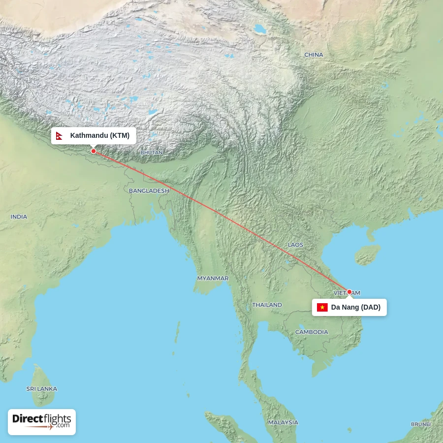 KTM - DAD route map