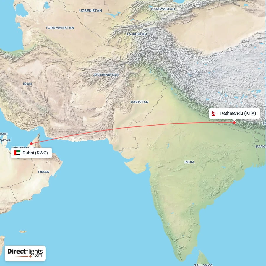 KTM - DWC route map