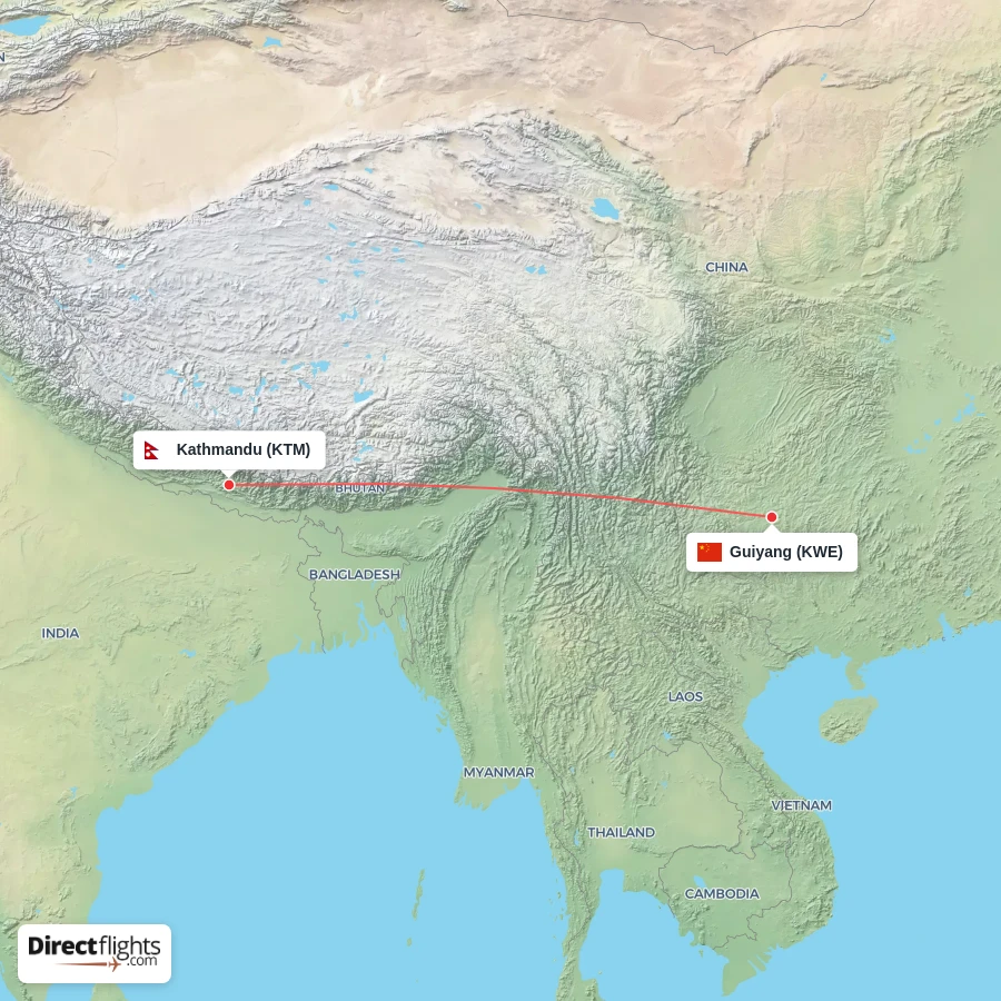 KTM - KWE route map
