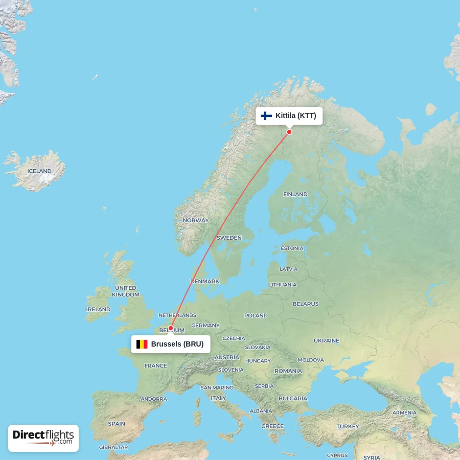 KTT - BRU route map