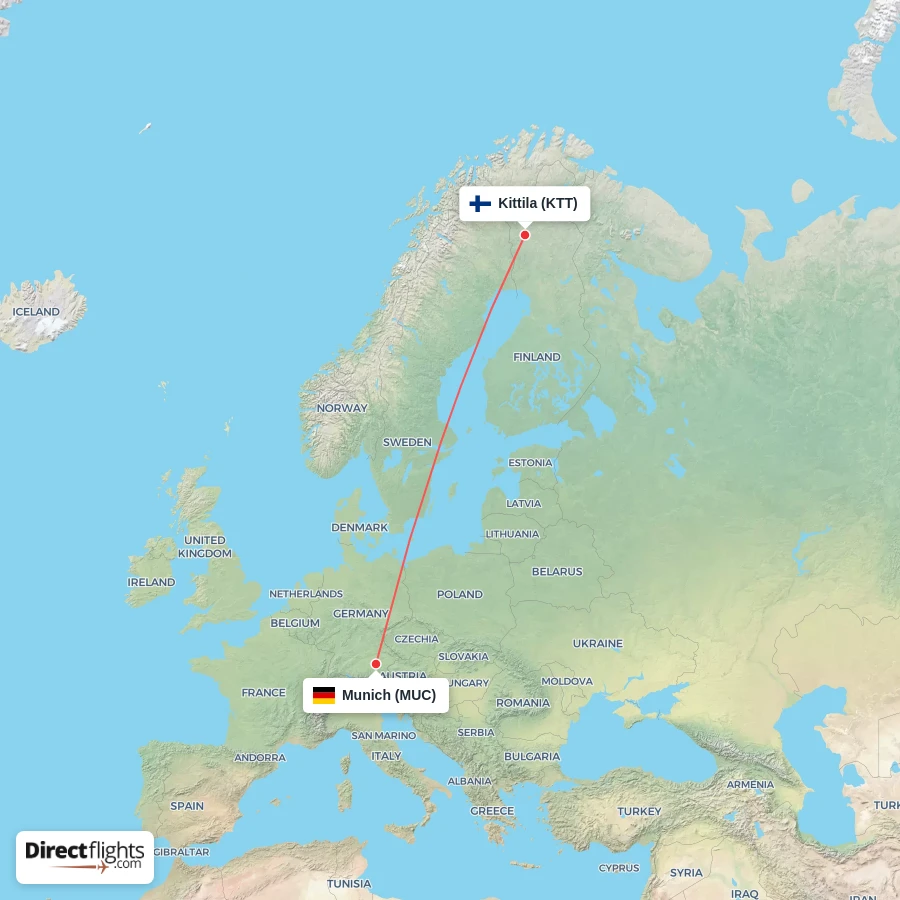 KTT - MUC route map