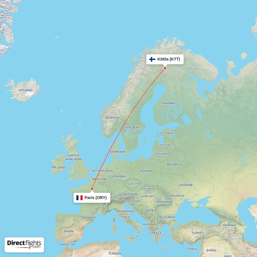 KTT - ORY route map