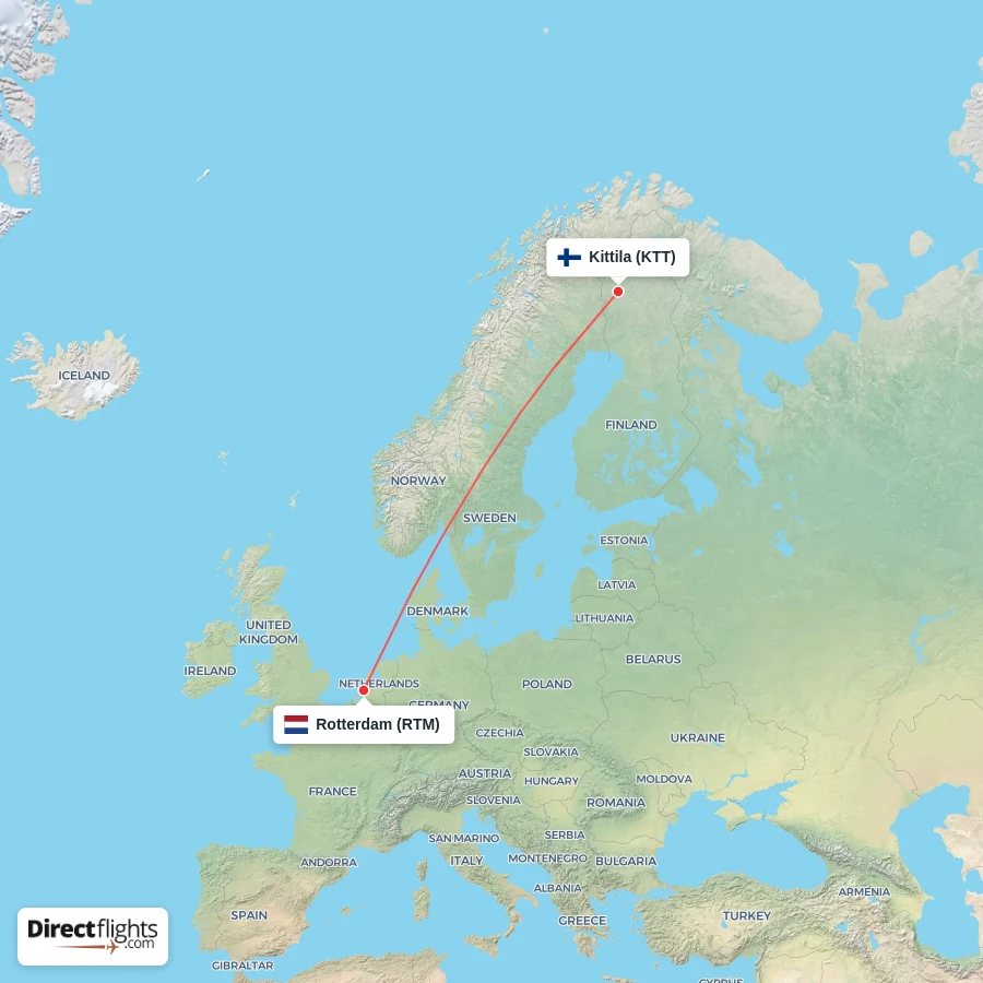 KTT - RTM route map