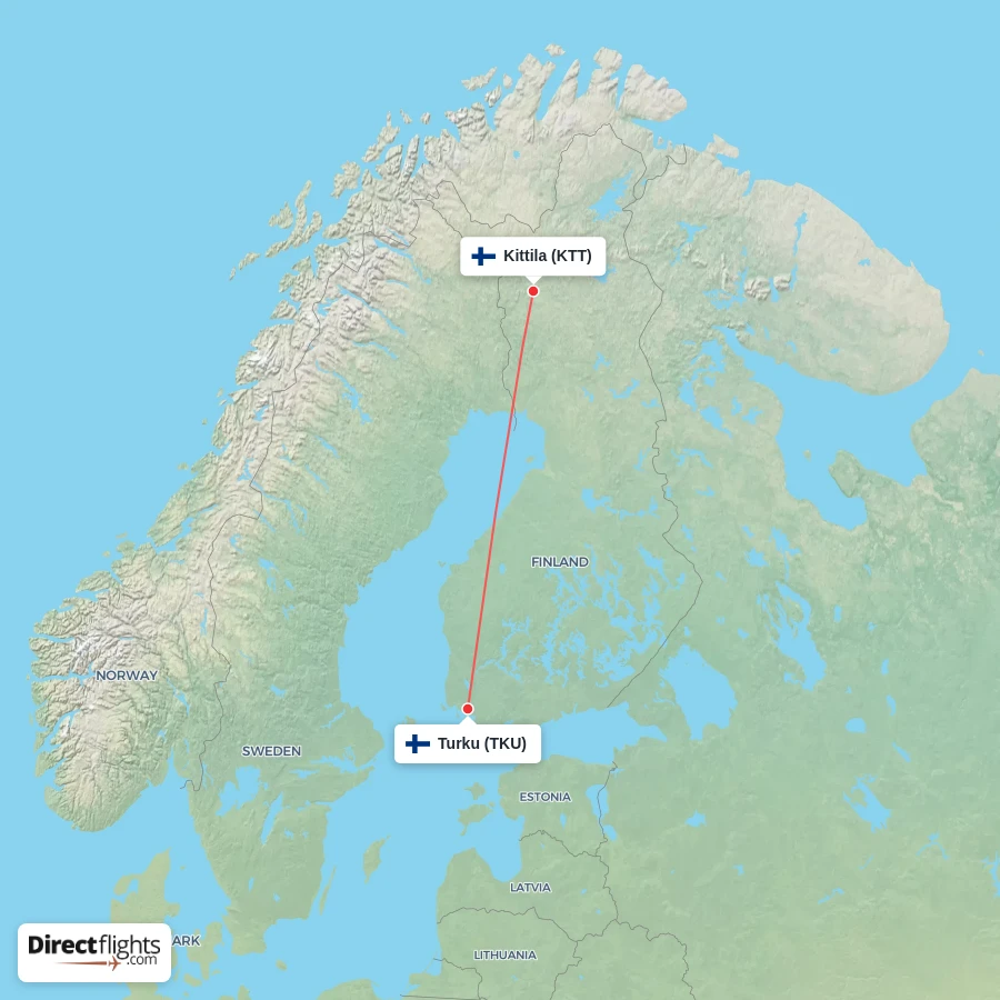 KTT - TKU route map