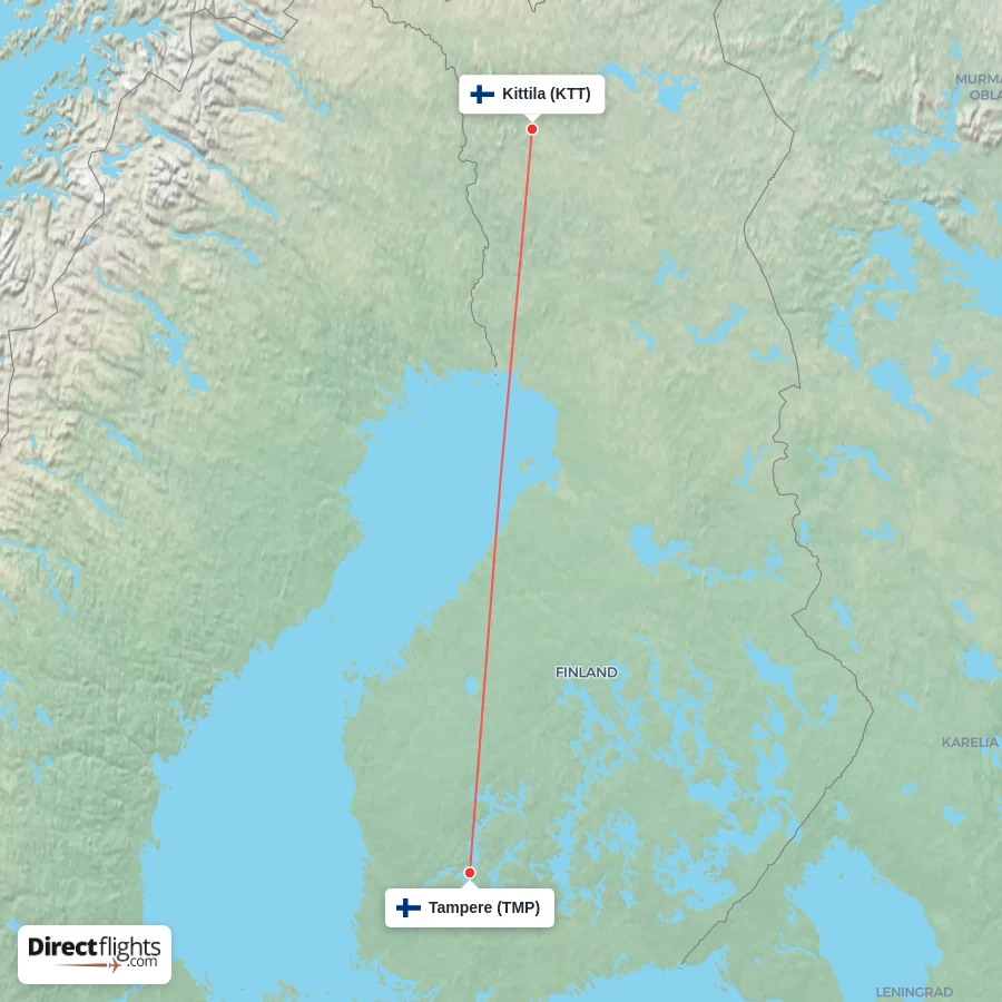 KTT - TMP route map