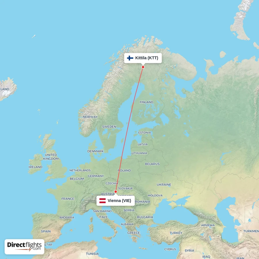 KTT - VIE route map