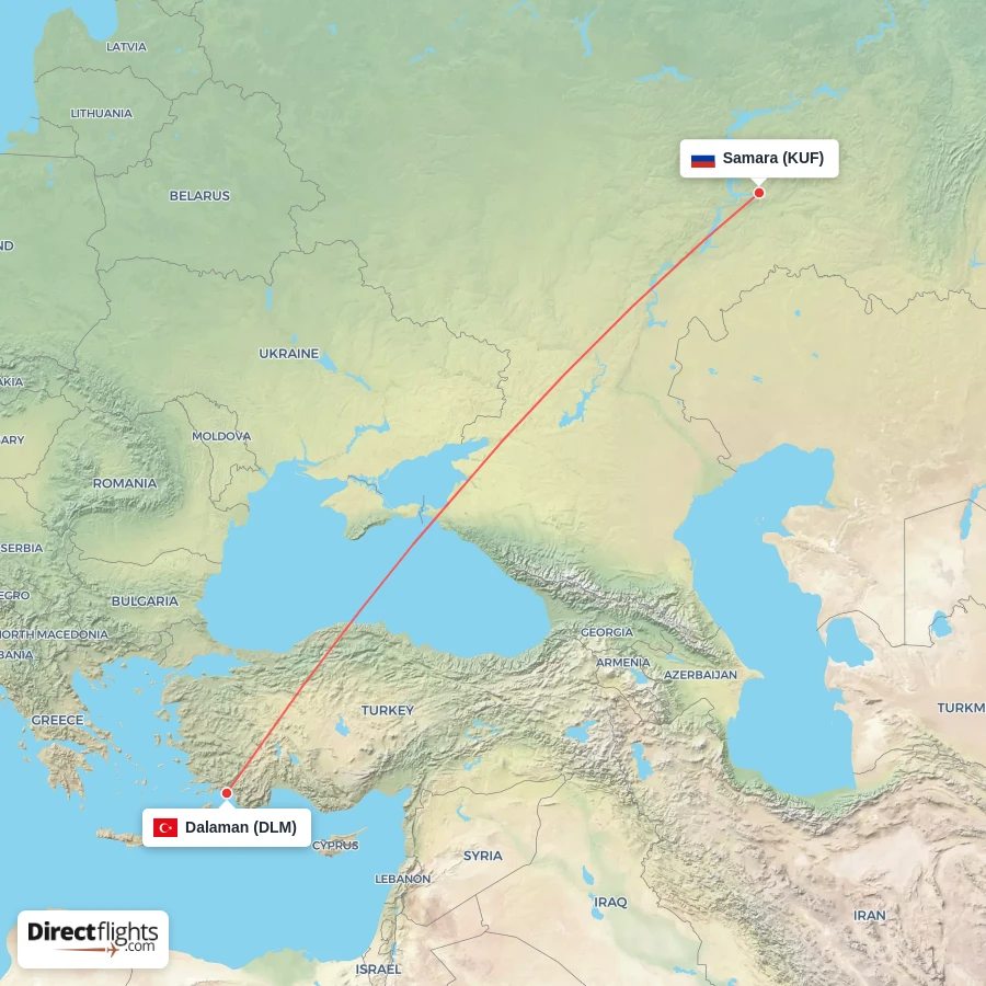 KUF - DLM route map