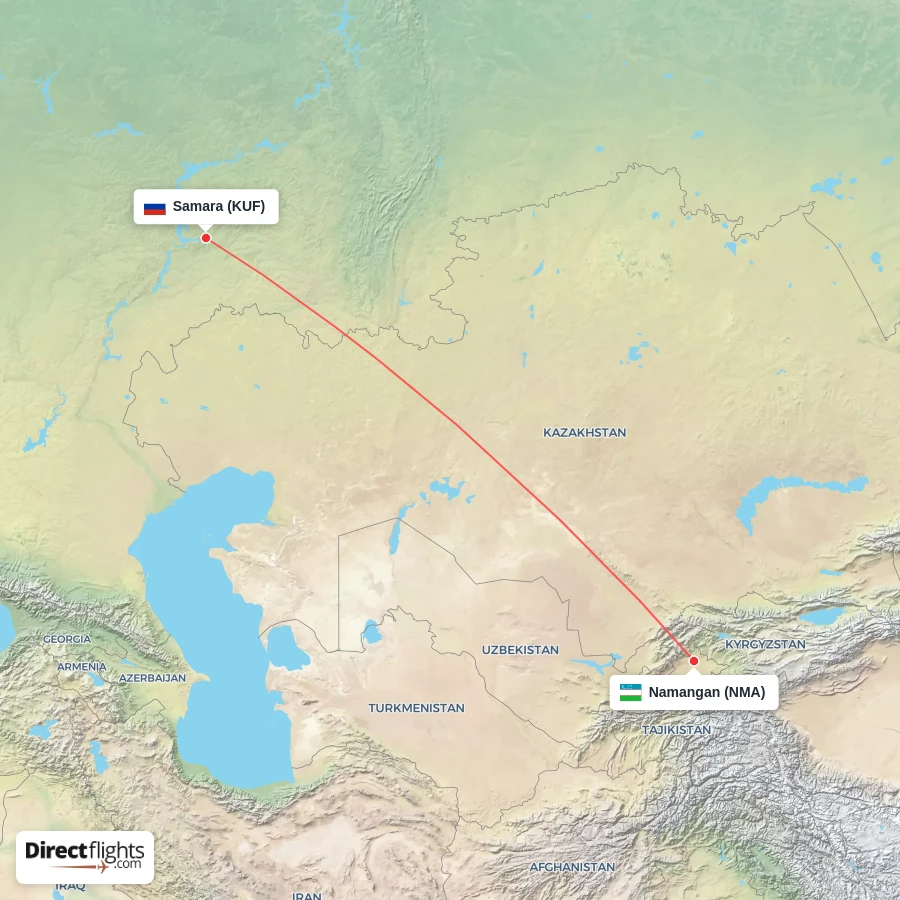 KUF - NMA route map