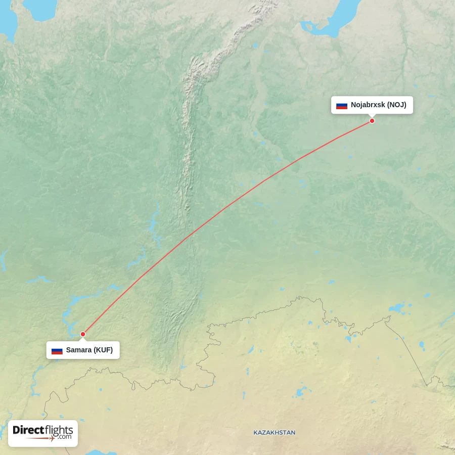 KUF - NOJ route map