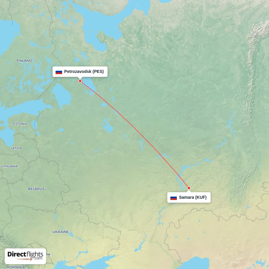 KUF - PES route map