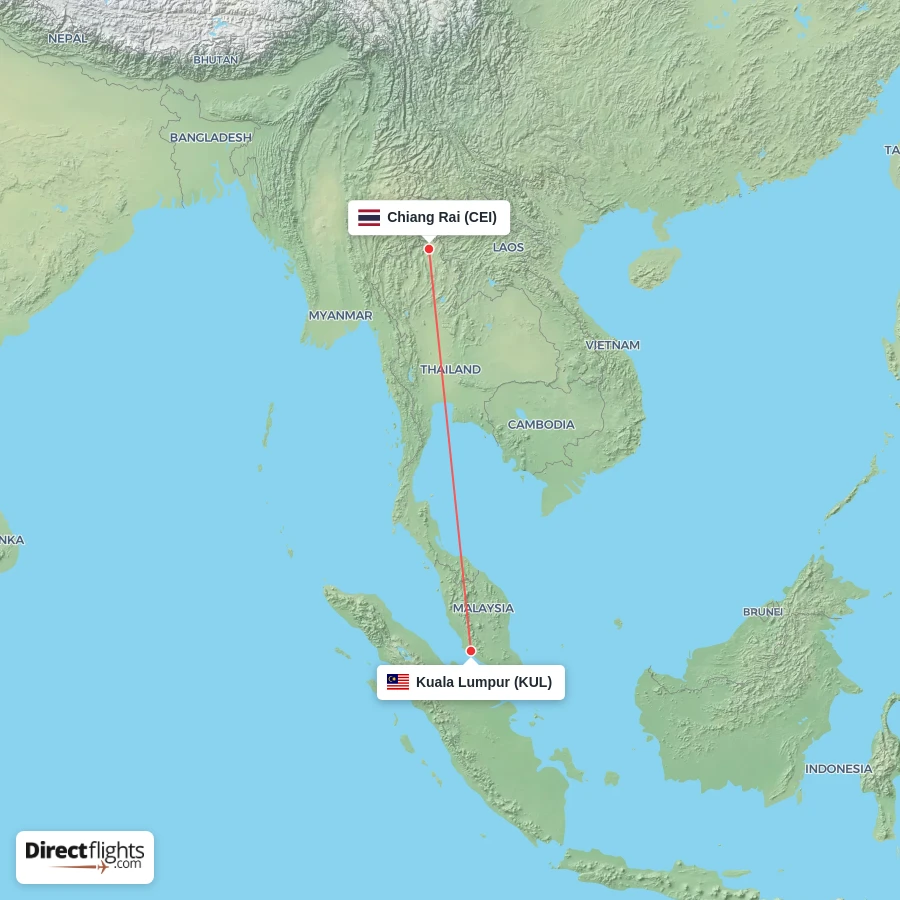 KUL - CEI route map