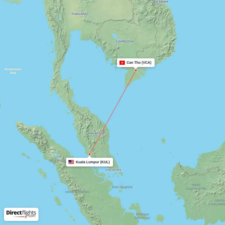 KUL - VCA route map