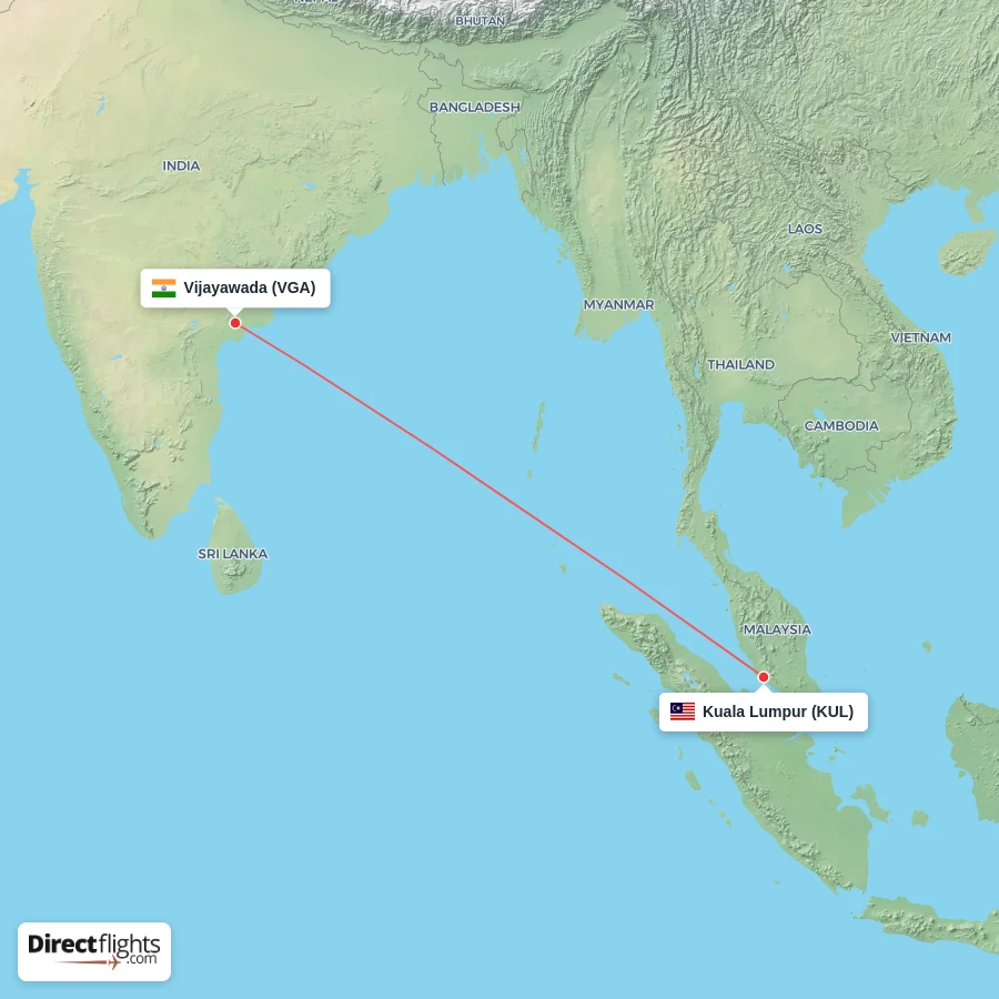 KUL - VGA route map