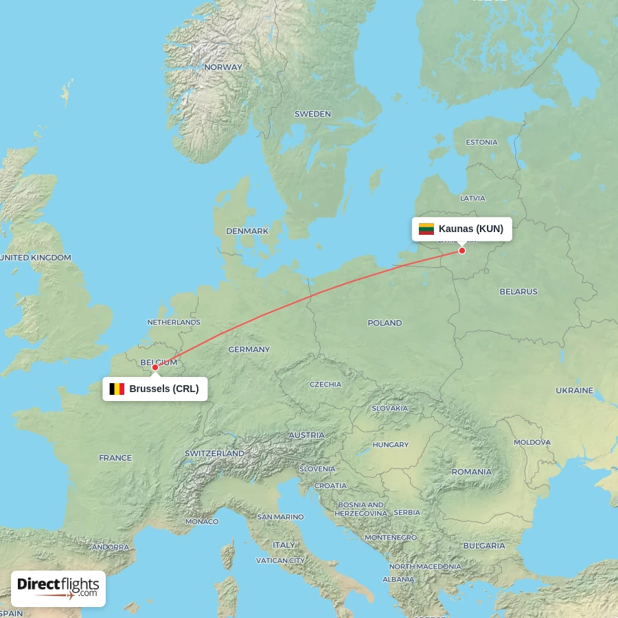 KUN - CRL route map
