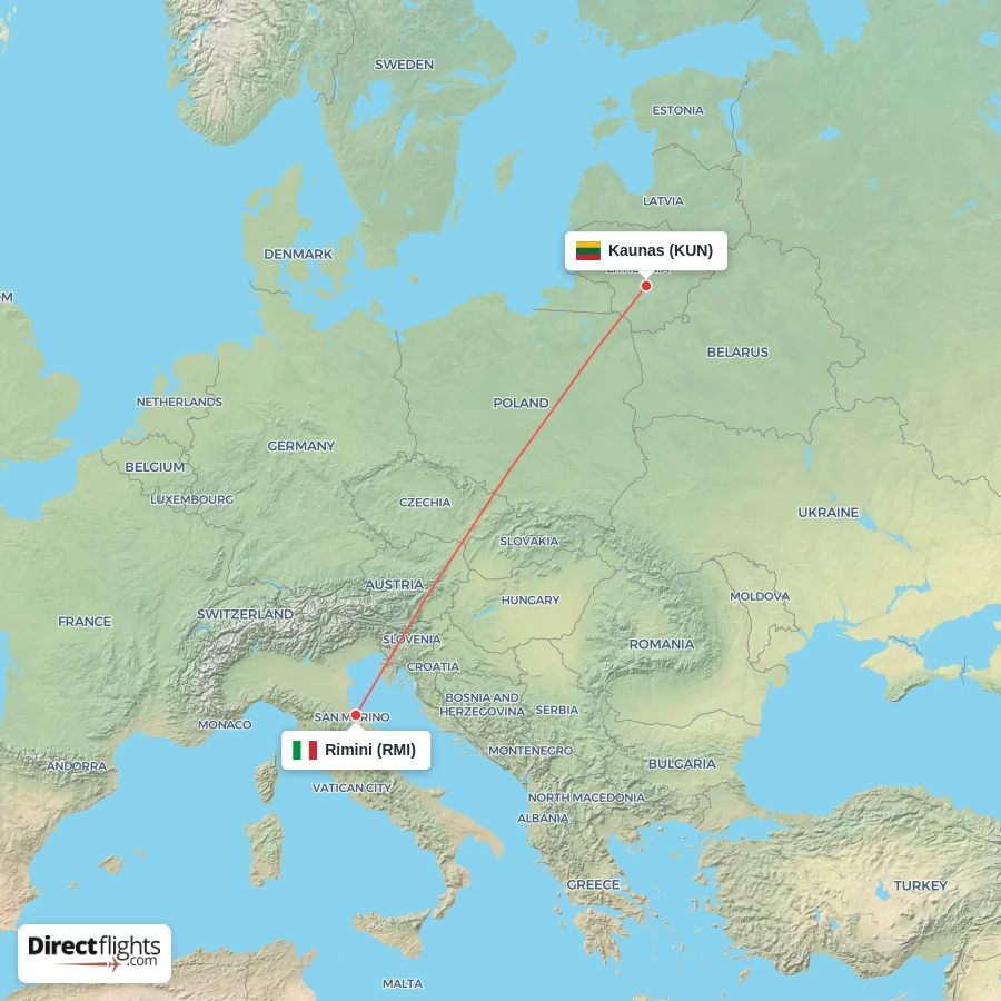 KUN - RMI route map