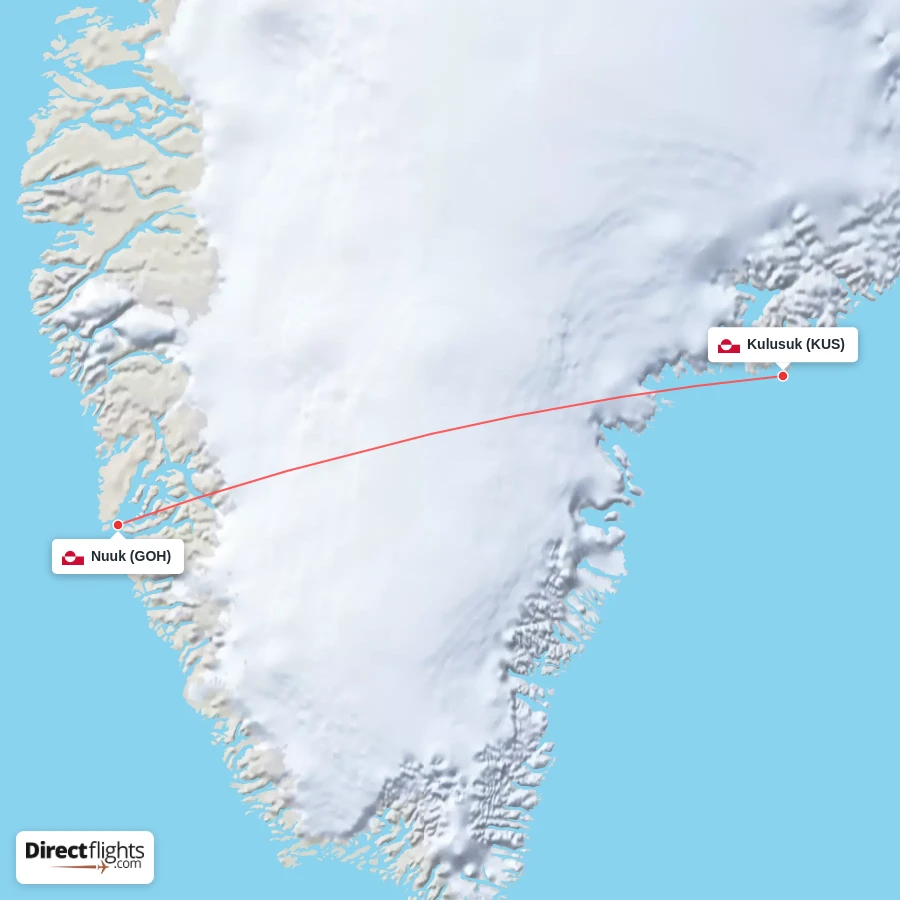 KUS - GOH route map