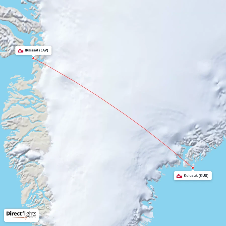 KUS - JAV route map