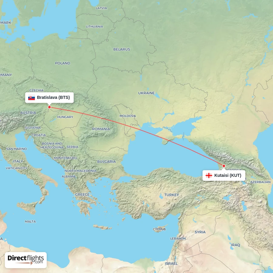 KUT - BTS route map