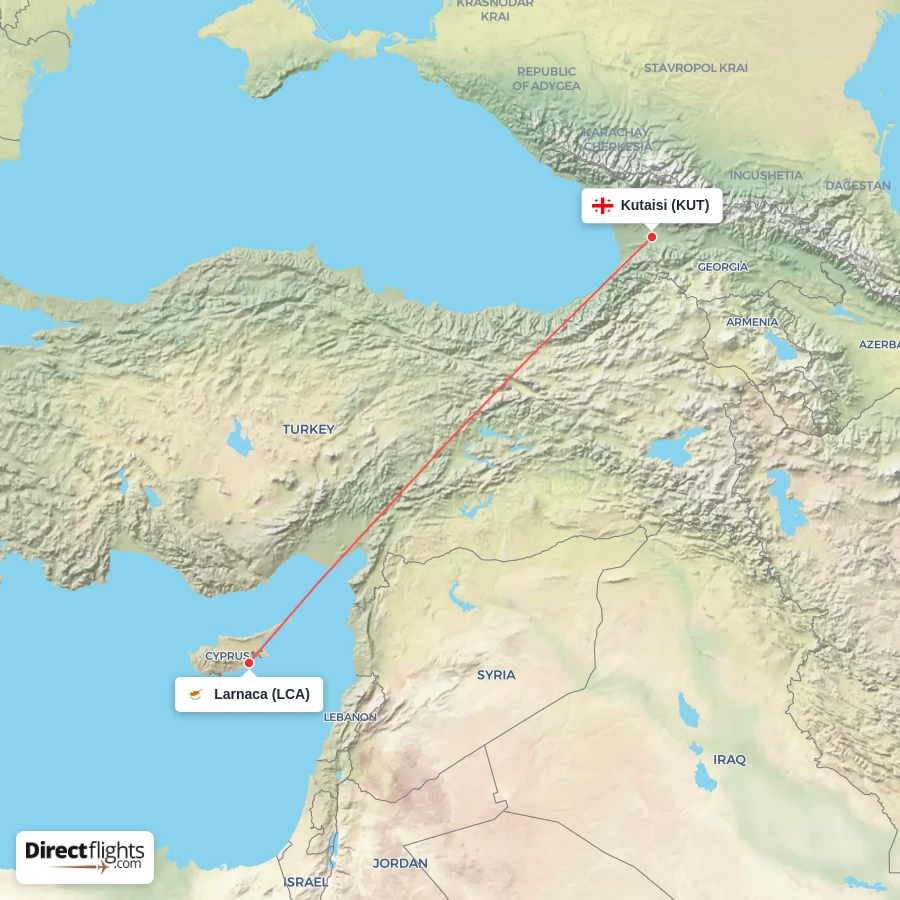 KUT - LCA route map