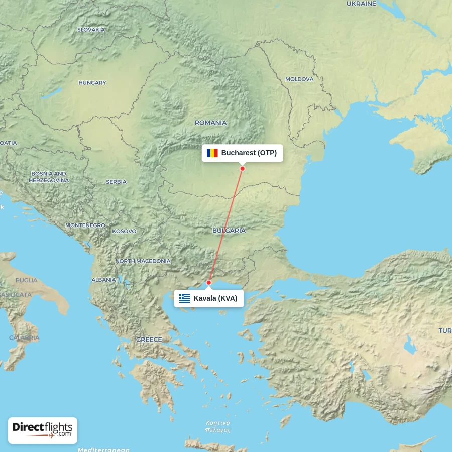 KVA - OTP route map