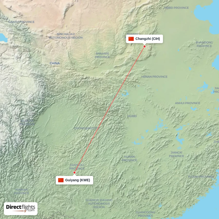KWE - CIH route map