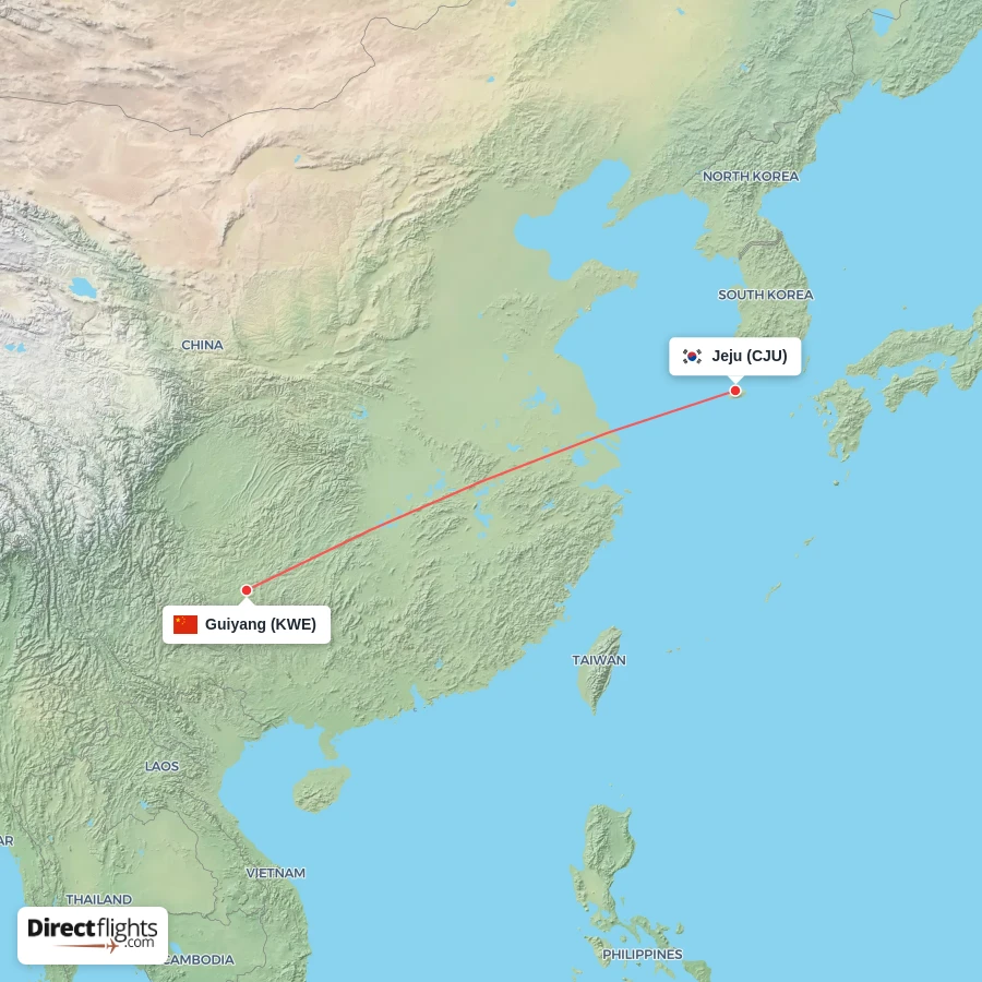 KWE - CJU route map