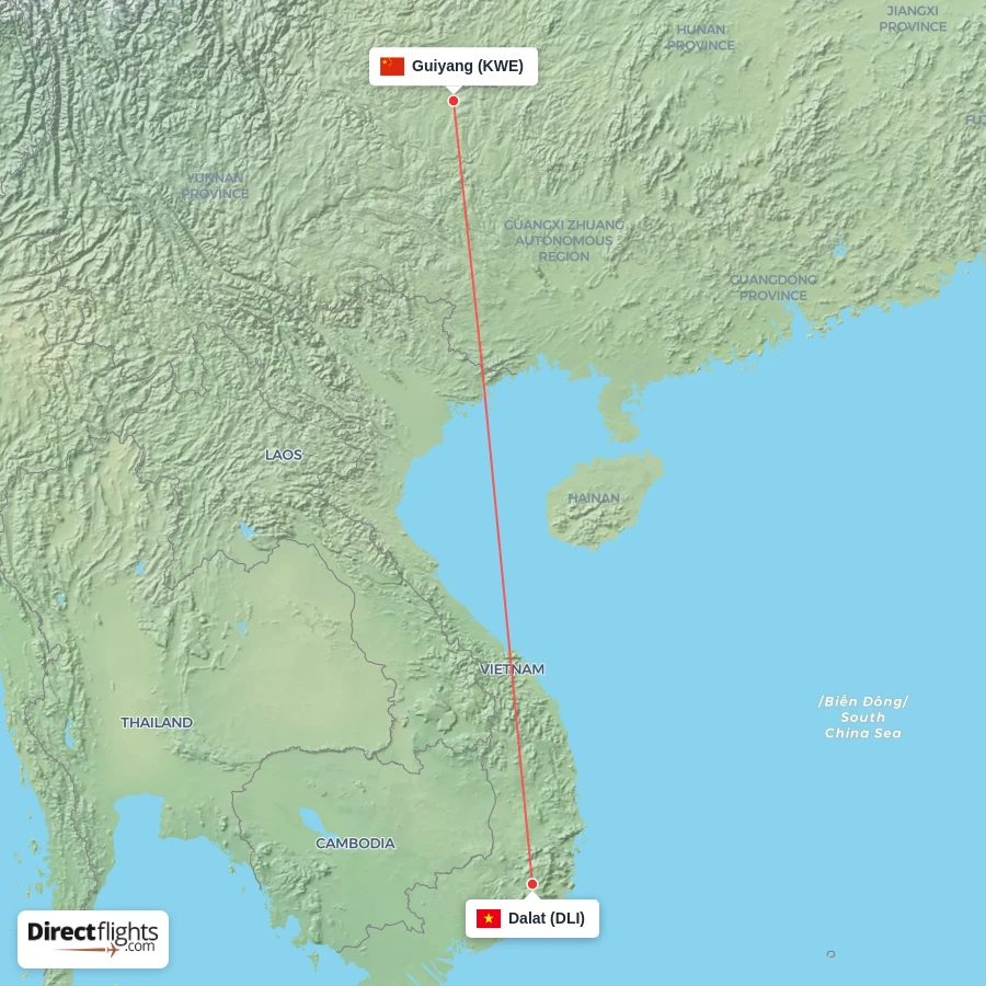KWE - DLI route map