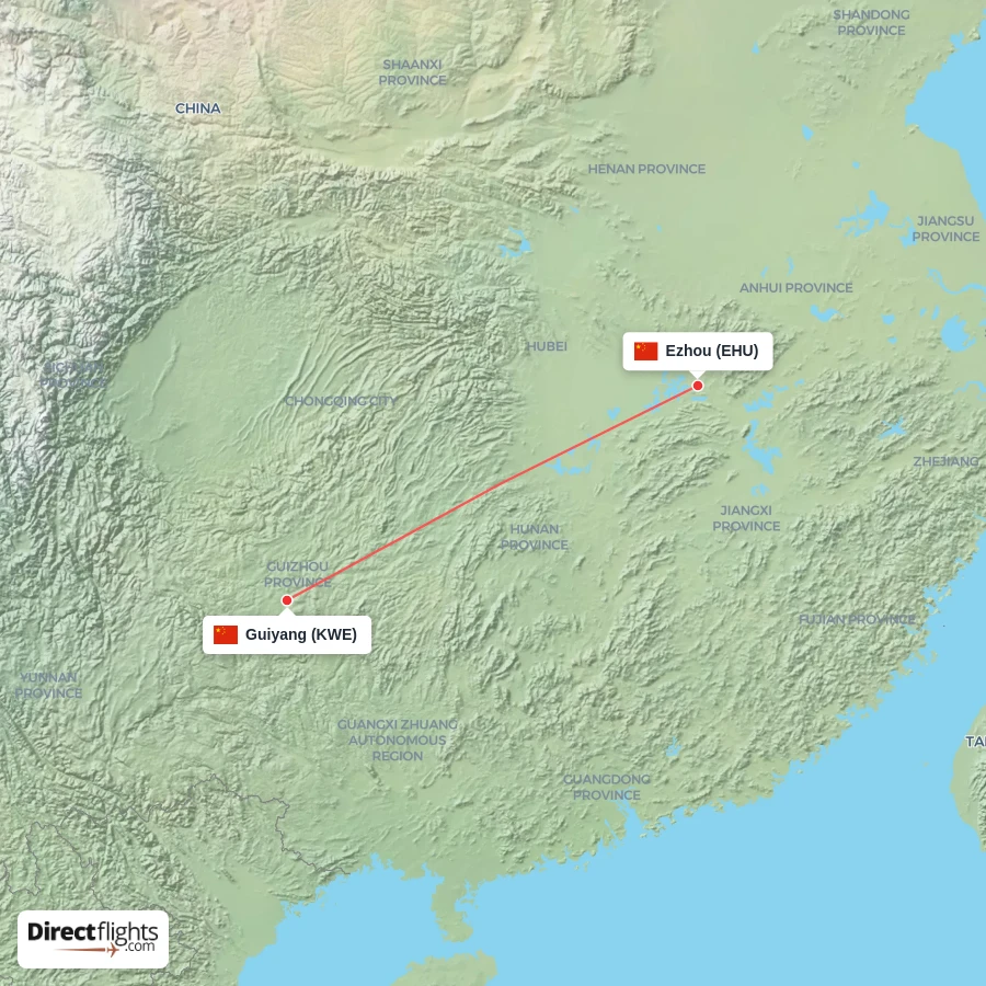 KWE - EHU route map