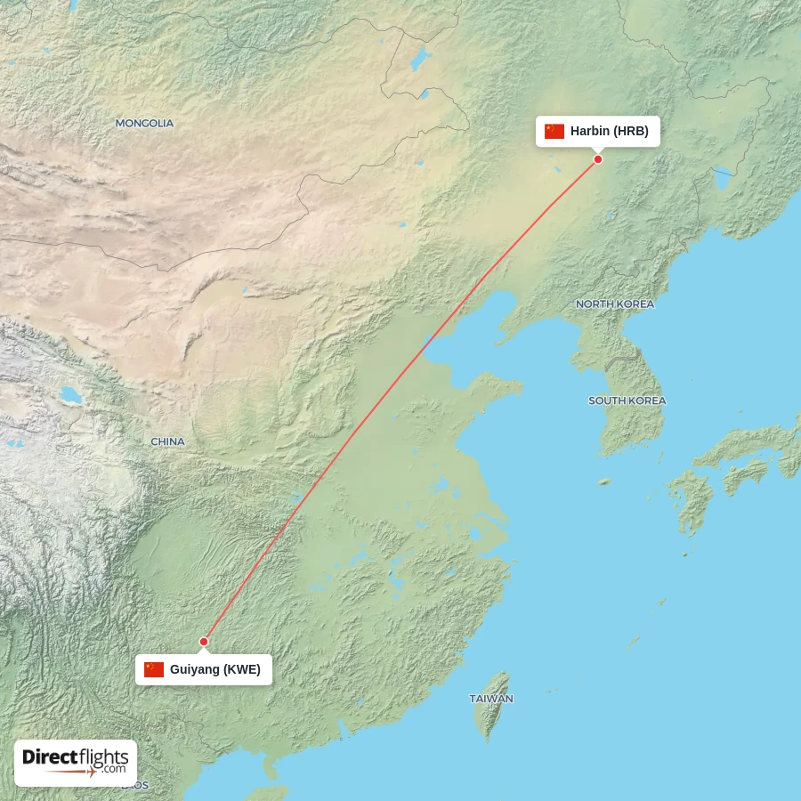 KWE - HRB route map