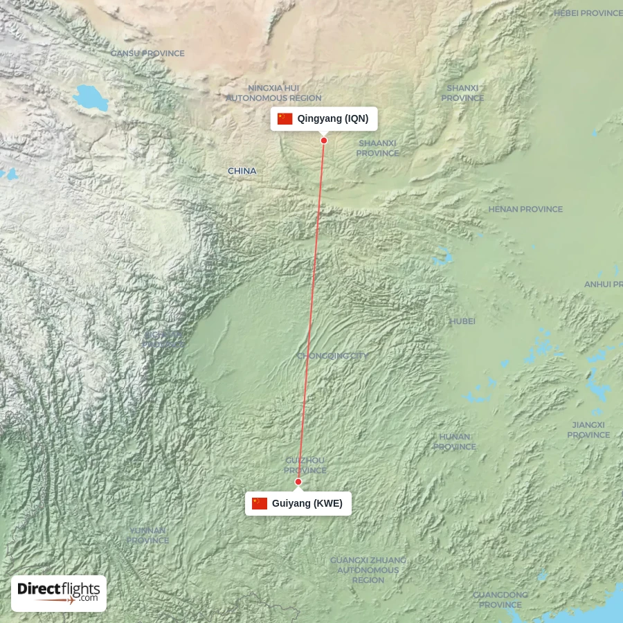 KWE - IQN route map