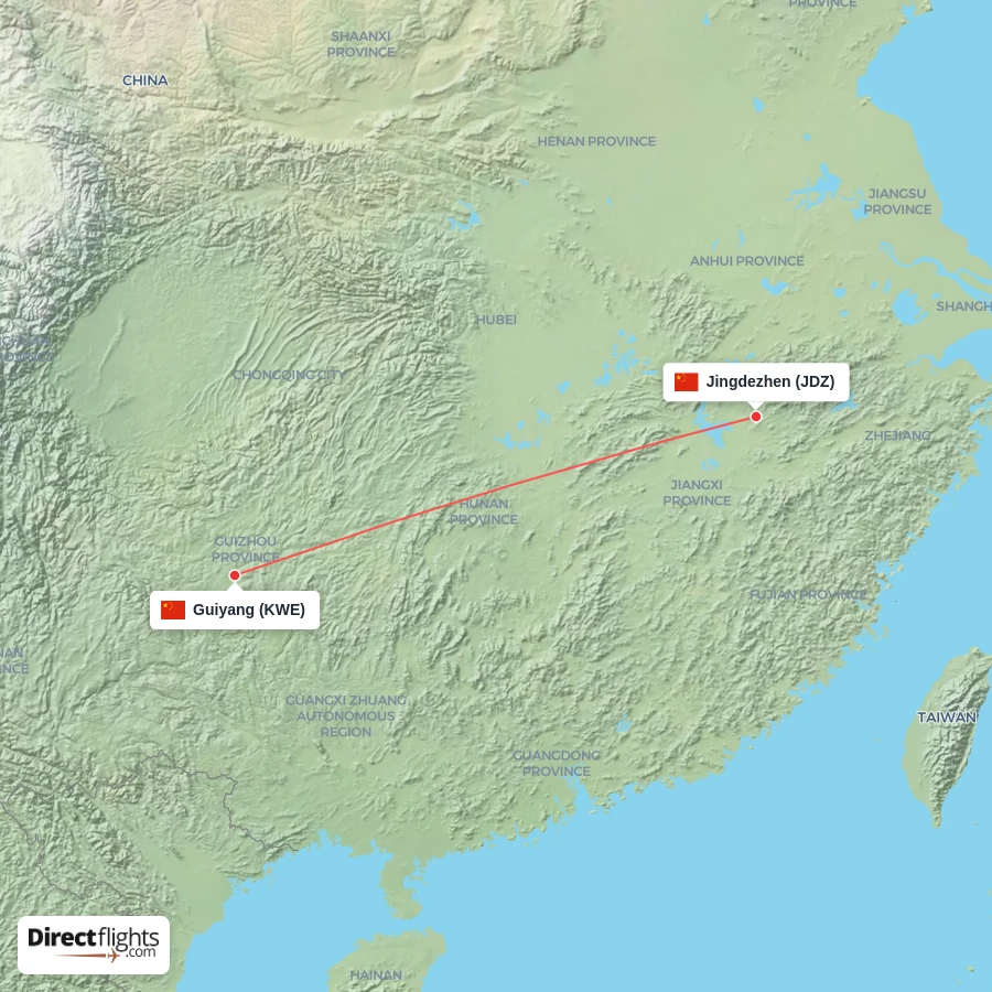 KWE - JDZ route map
