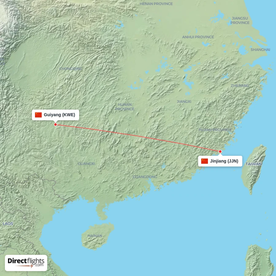 KWE - JJN route map