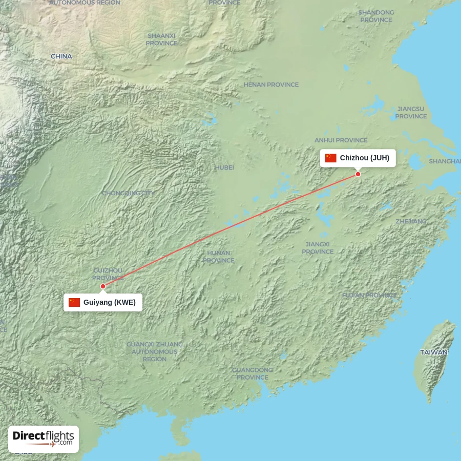 KWE - JUH route map