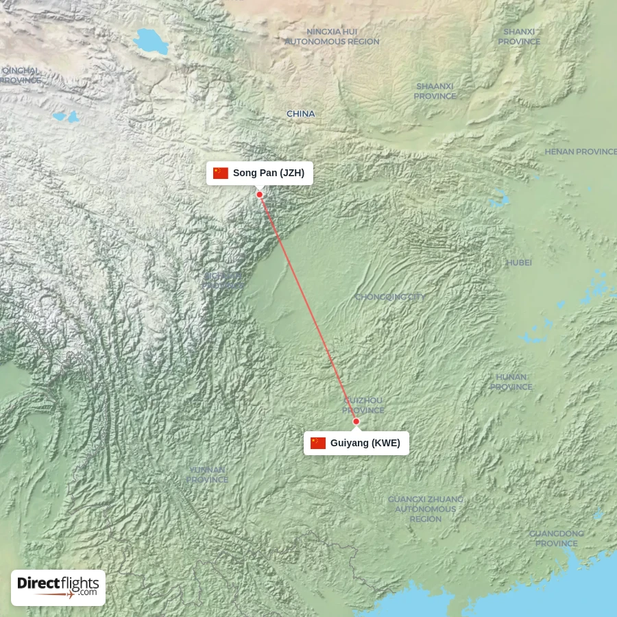 KWE - JZH route map